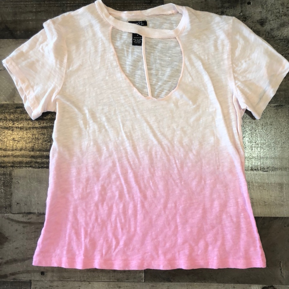 A pink shirt